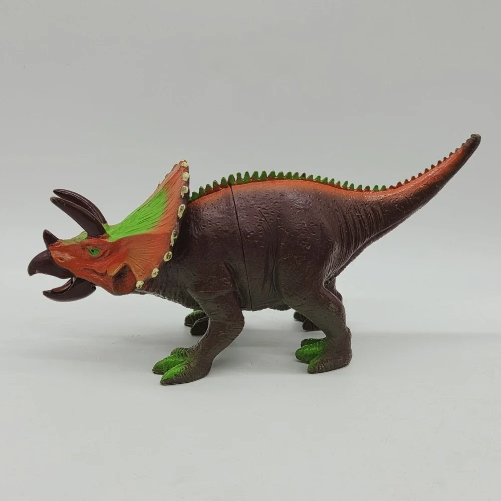 Chompsaur Chomping Mouth Dinosaur Triceratops Orange Green